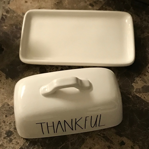 🎈🎈Rae Dunn THANKFUL Butter Dish Tray Brand New - Picture 2 of 3